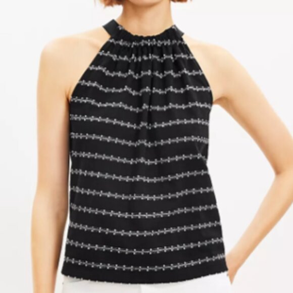 LOFT Black Halter Top - Picture 1 of 5